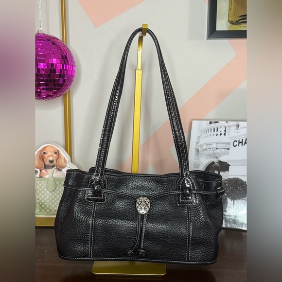 Brighton Handbags - Brighton Black Leather Shoulder Bag